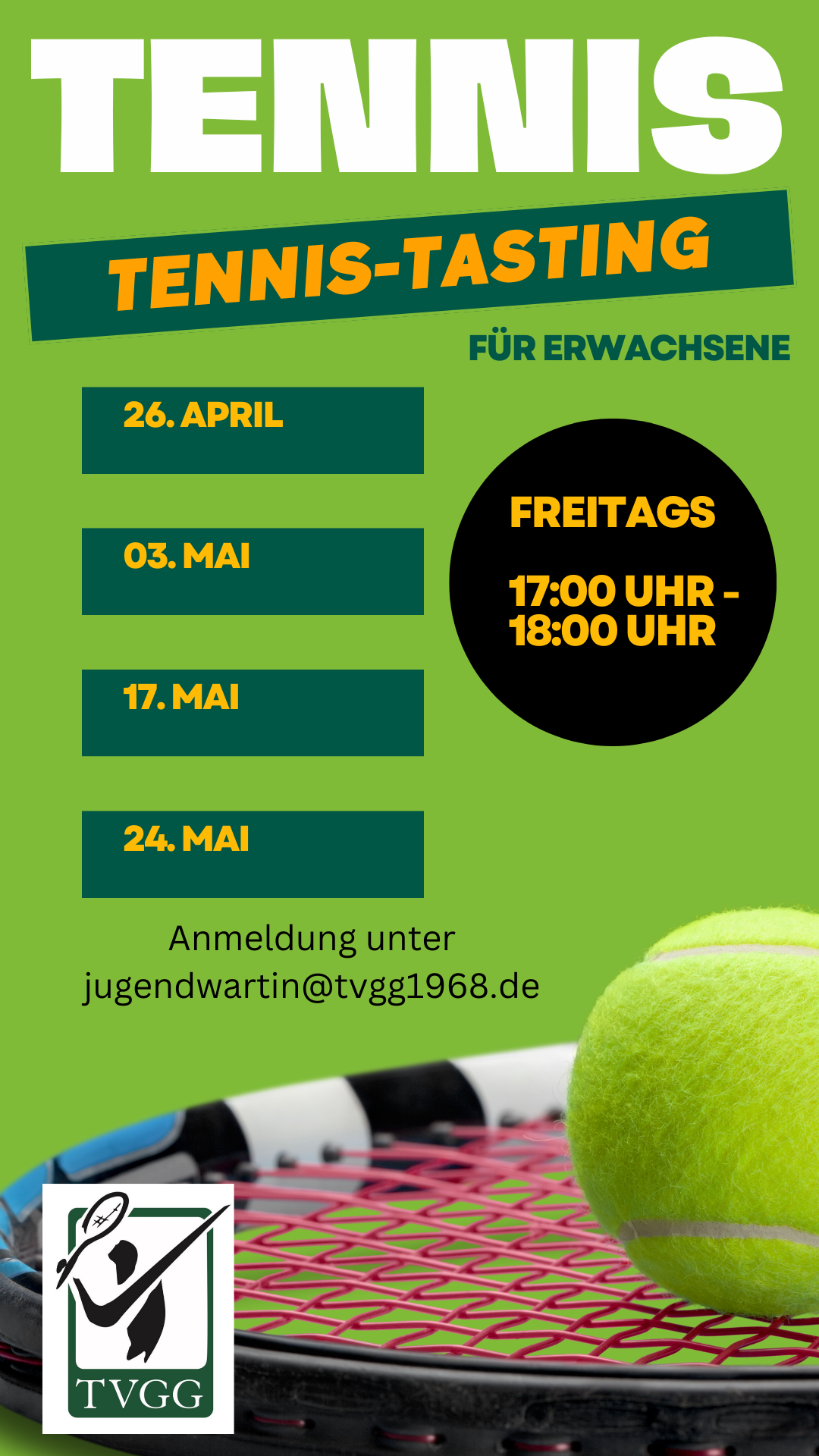 Tennis Schnuppern Erwachsene 2024