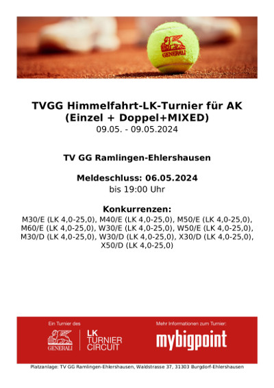 LK Turnier am Do 09. Mai 2024