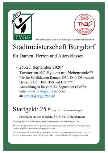 14. Jugend Tennis Stadtmeisterschaft